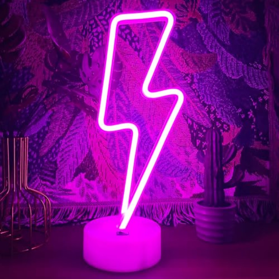 Lightning Bolt Neon Sign With  - Led Desk Light Usb のレビューと価格