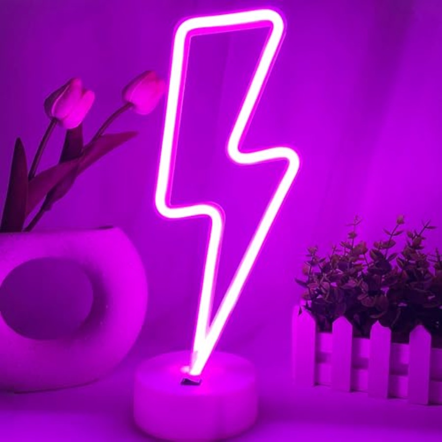 Lightning Bolt Neon Sign With  - Led Desk Light Usb のレビューと価格