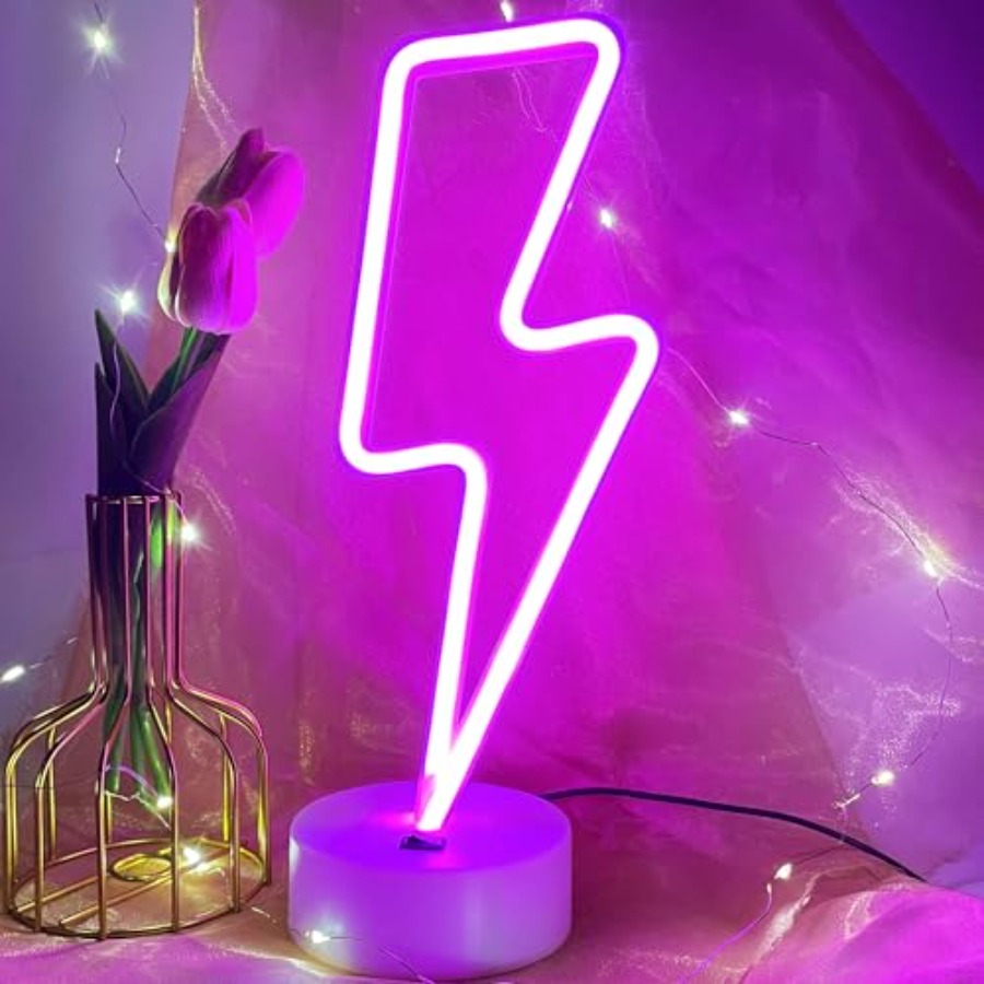 Lightning Bolt Neon Sign With  - Led Desk Light Usb のレビューと価格