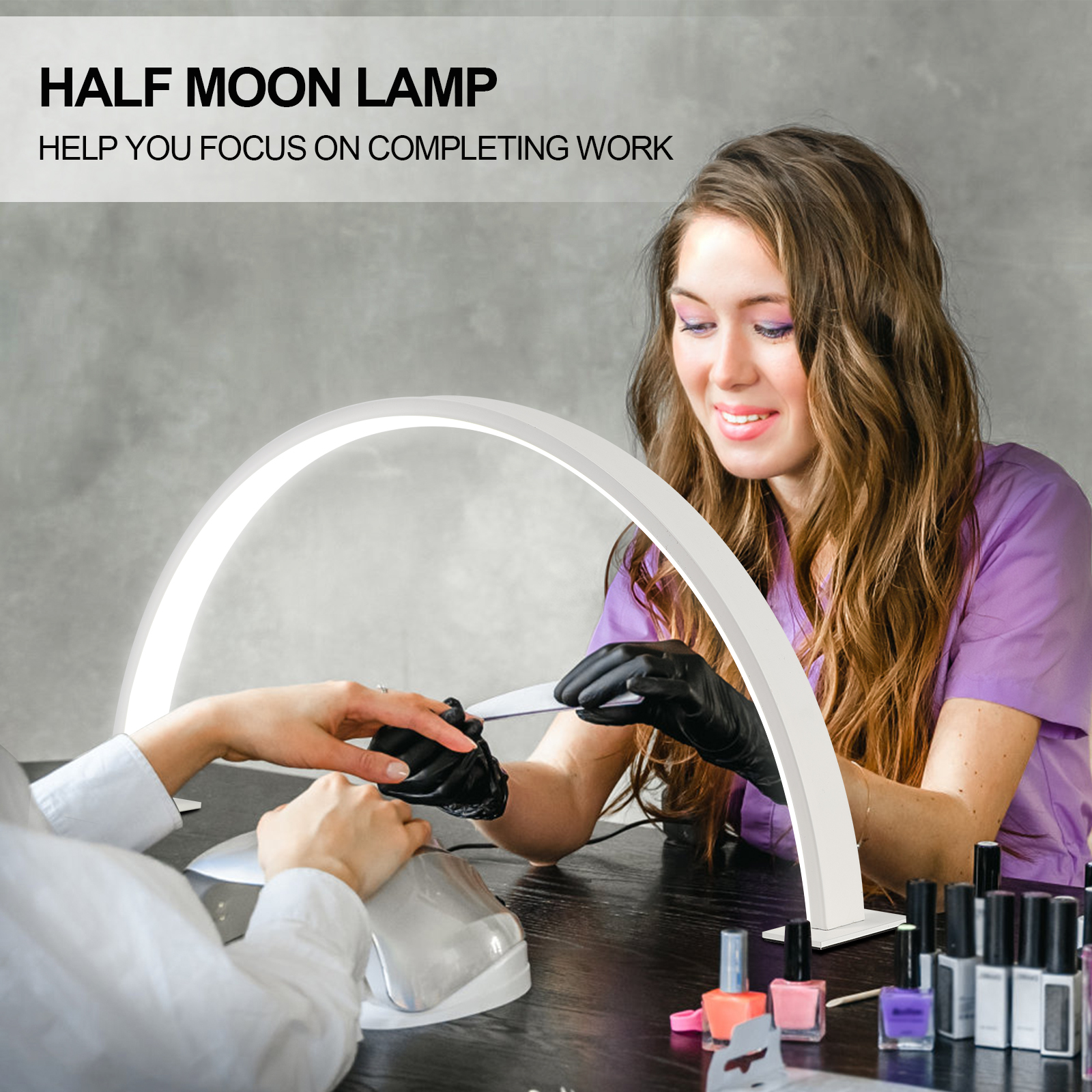 Half moon U-shaped nail lamp h - Desk Setup Room のレビューと価格