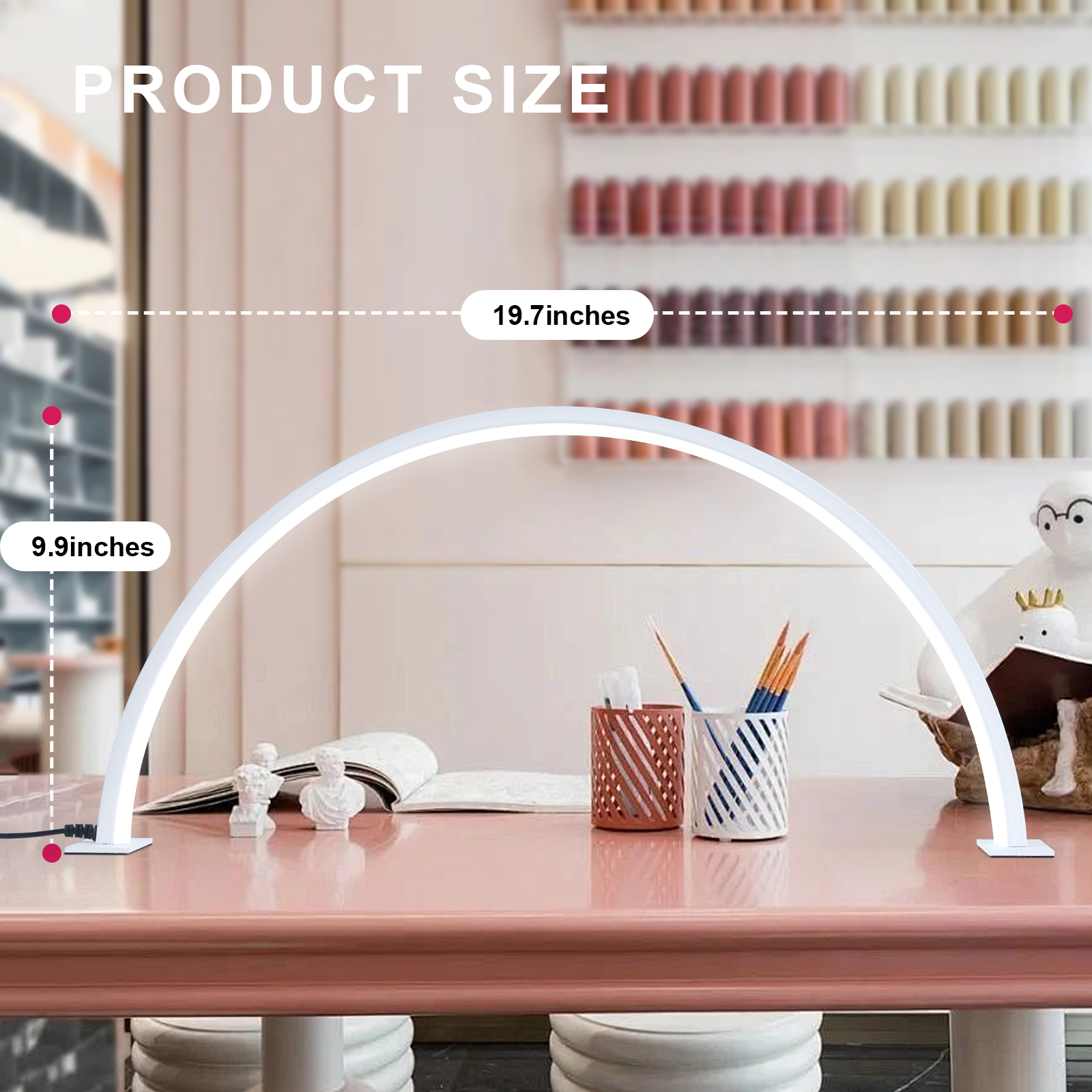 Half moon U-shaped nail lamp h - Desk Setup Room のレビューと価格