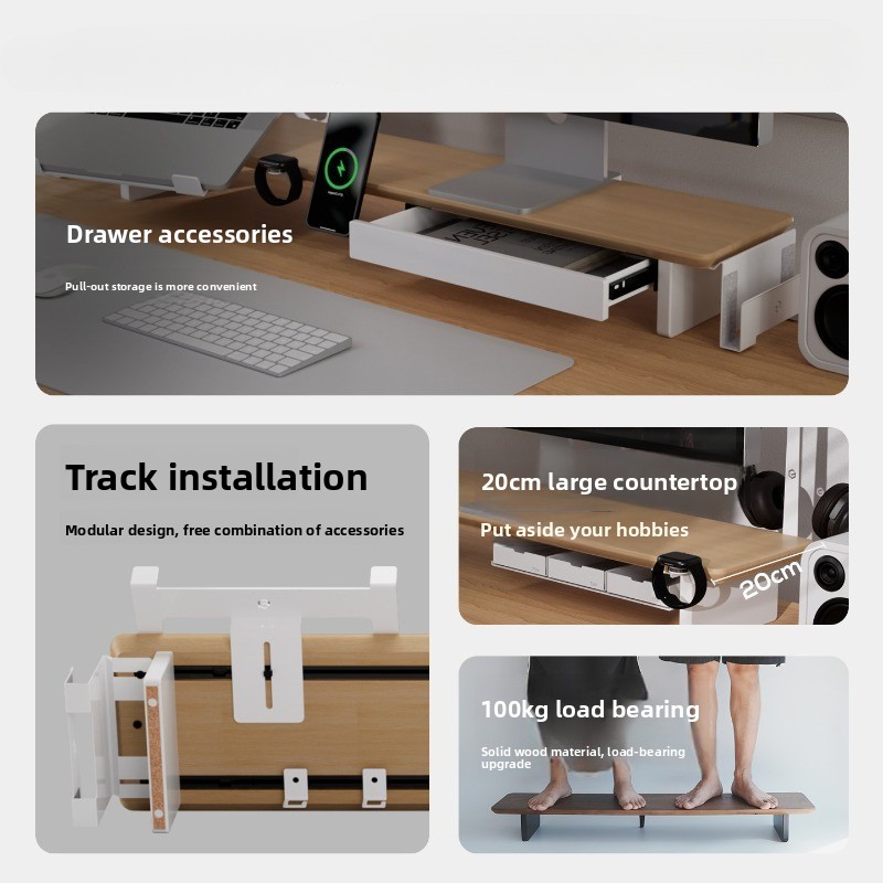 Modern Solid Wood Monitor Stan - Monitor Riser Wood のレビューと価格