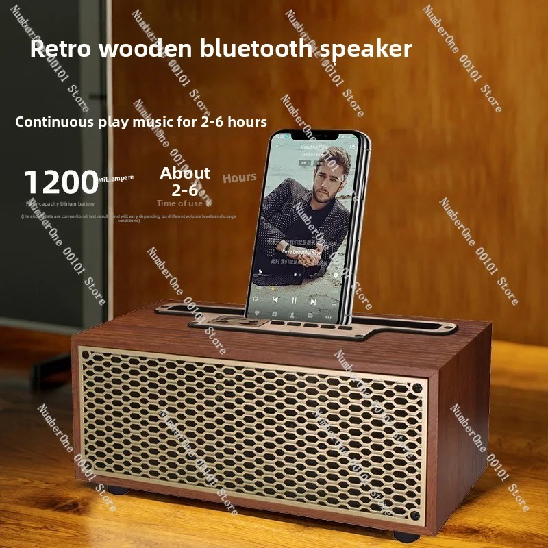 Retro Wooden Bluetooth Speaker - Desk Setup Design のレビューと価格