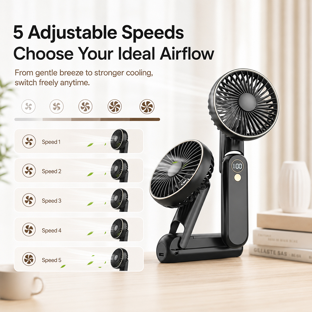 Foldable Portable Fan with Dig - Fan Desk Small Usb のレビューと価格