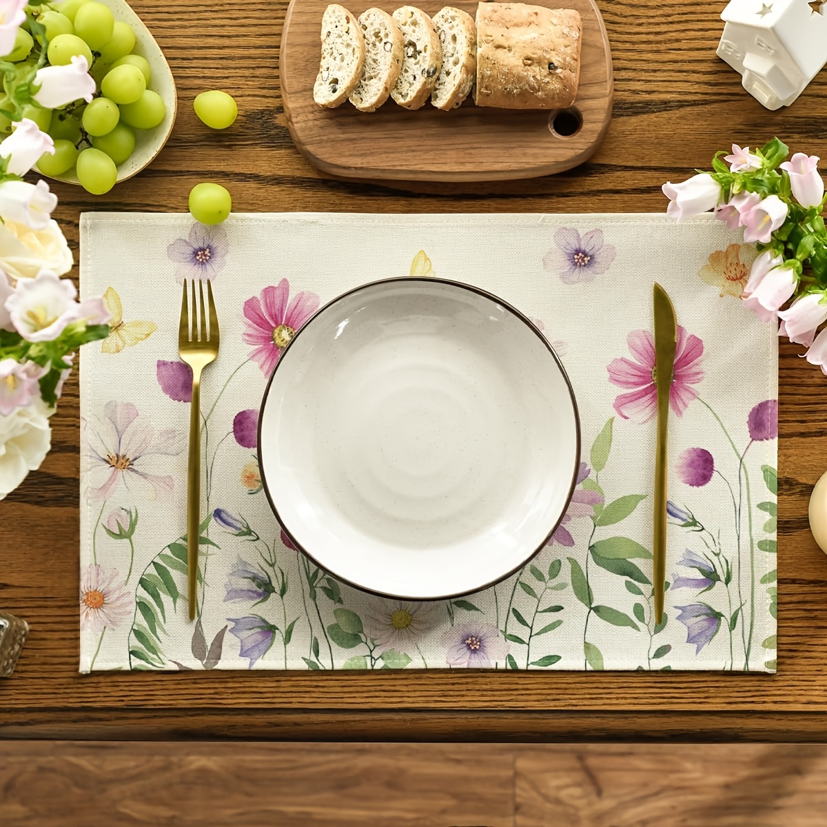 4Pcs, Watercolor Wildflower Bu - Desk Setup Room のレビューと価格