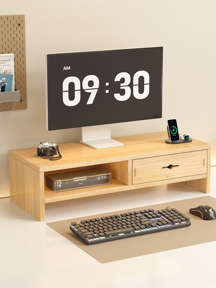 Desktop Computer Monitor Stand - Monitor Riser Wood のレビューと価格