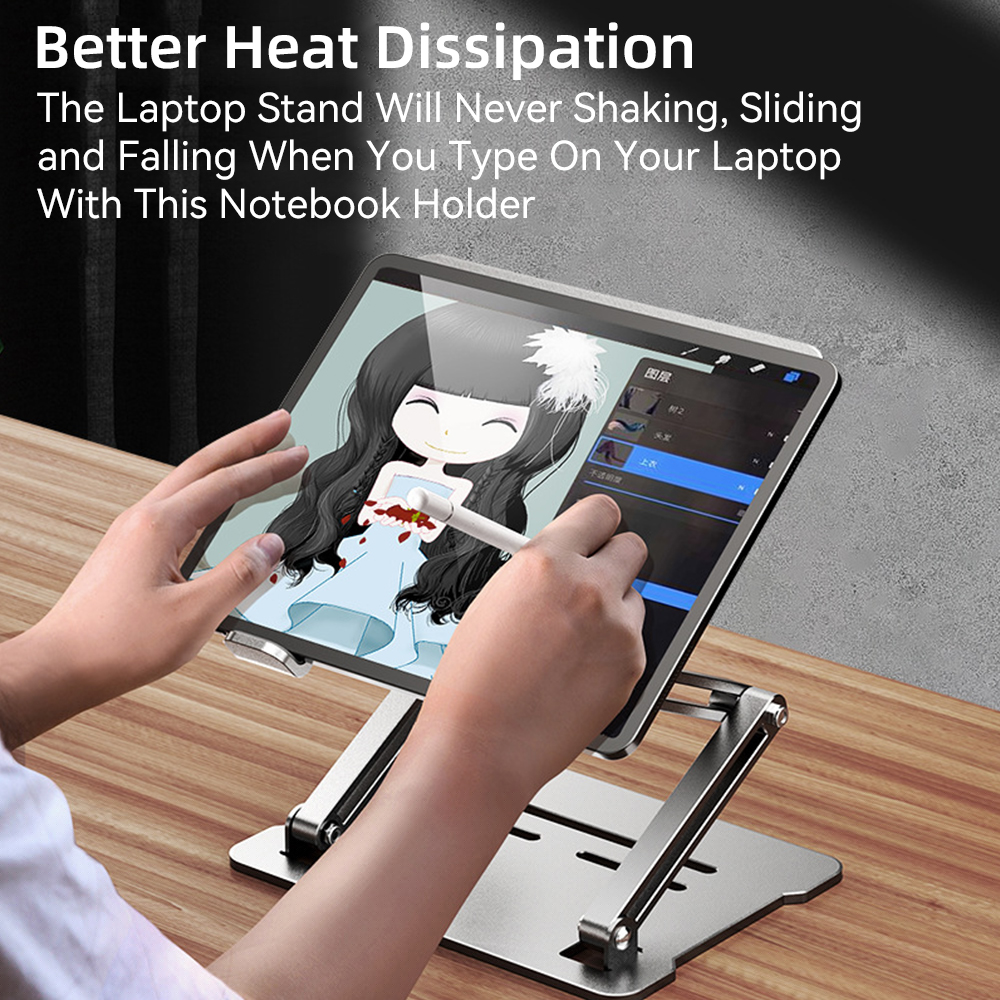 Adjustable Desk Laptop Stand F - Desk Setup Macbook のレビューと価格