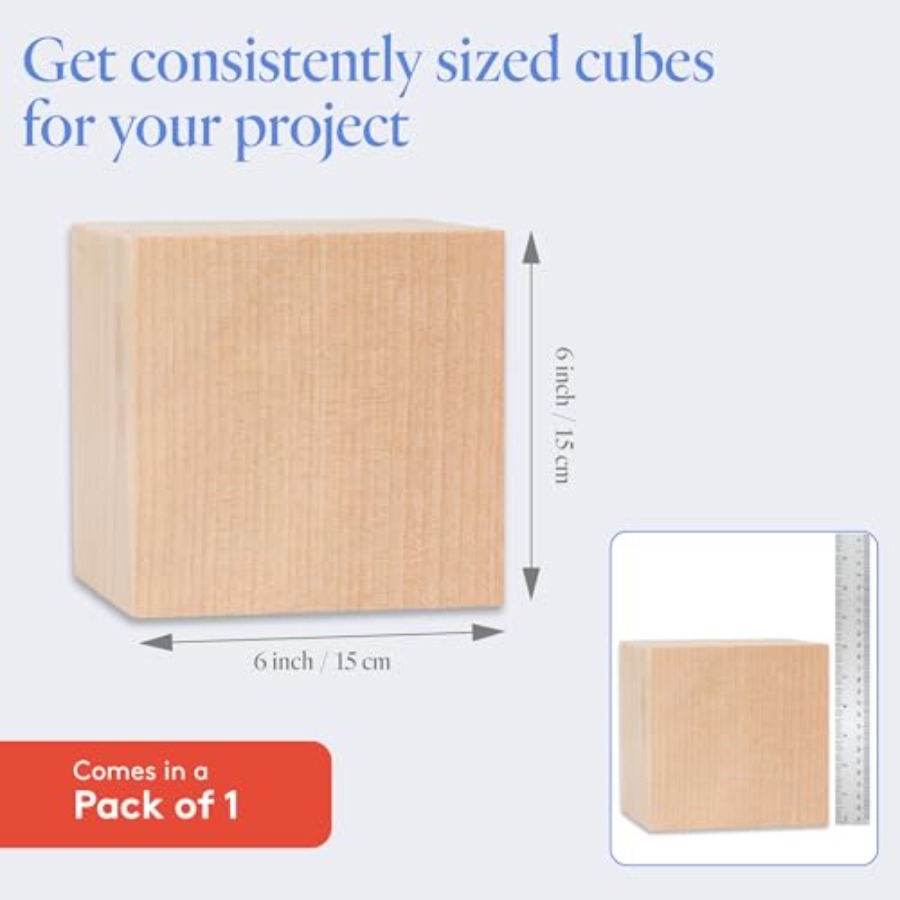 DIY Wood Cubes, Pack of 1 Larg - Monitor Riser Wood のレビューと価格