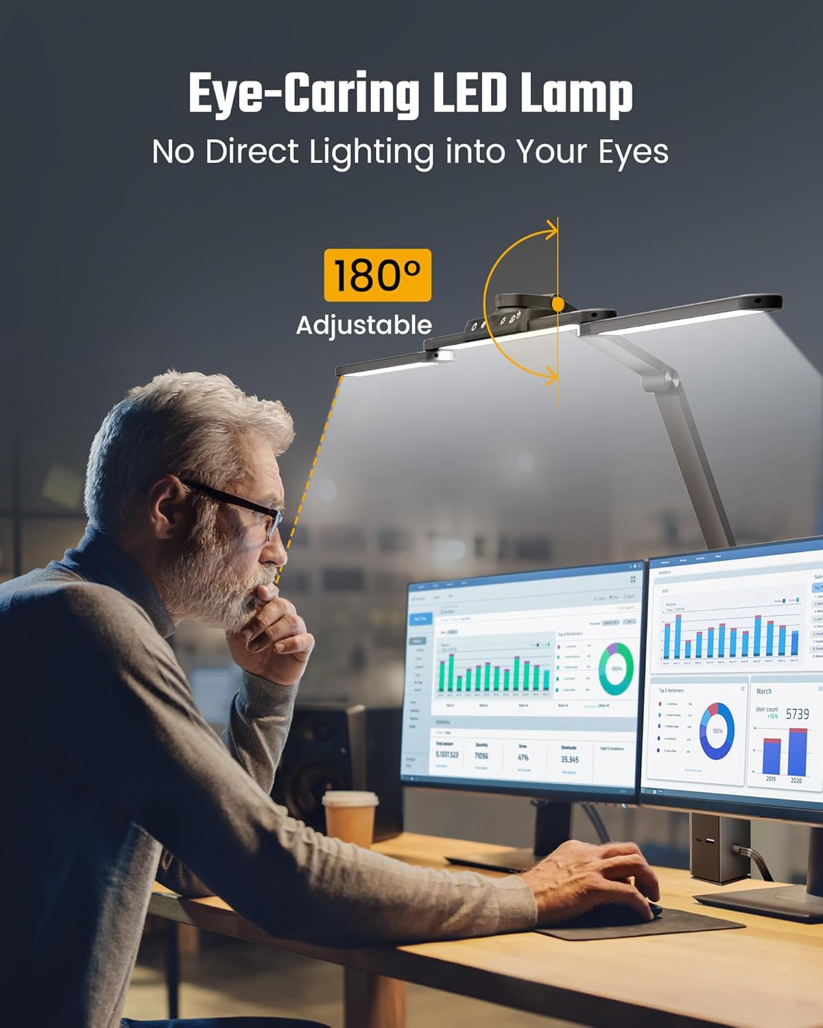 LED Desk Lamp with Power Strip - Led Desk Light Usb のレビューと価格