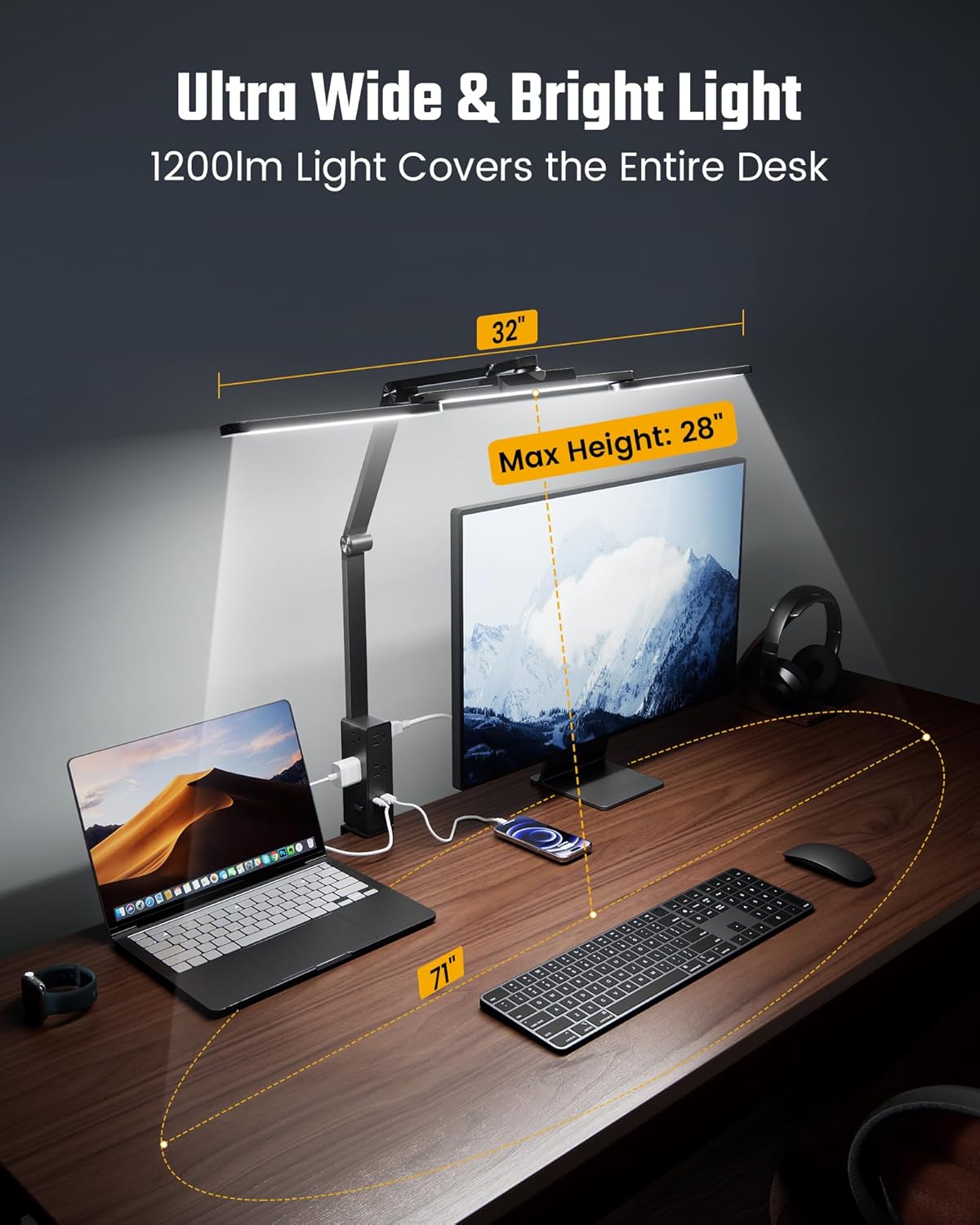LED Desk Lamp with Power Strip - Led Desk Light Usb のレビューと価格