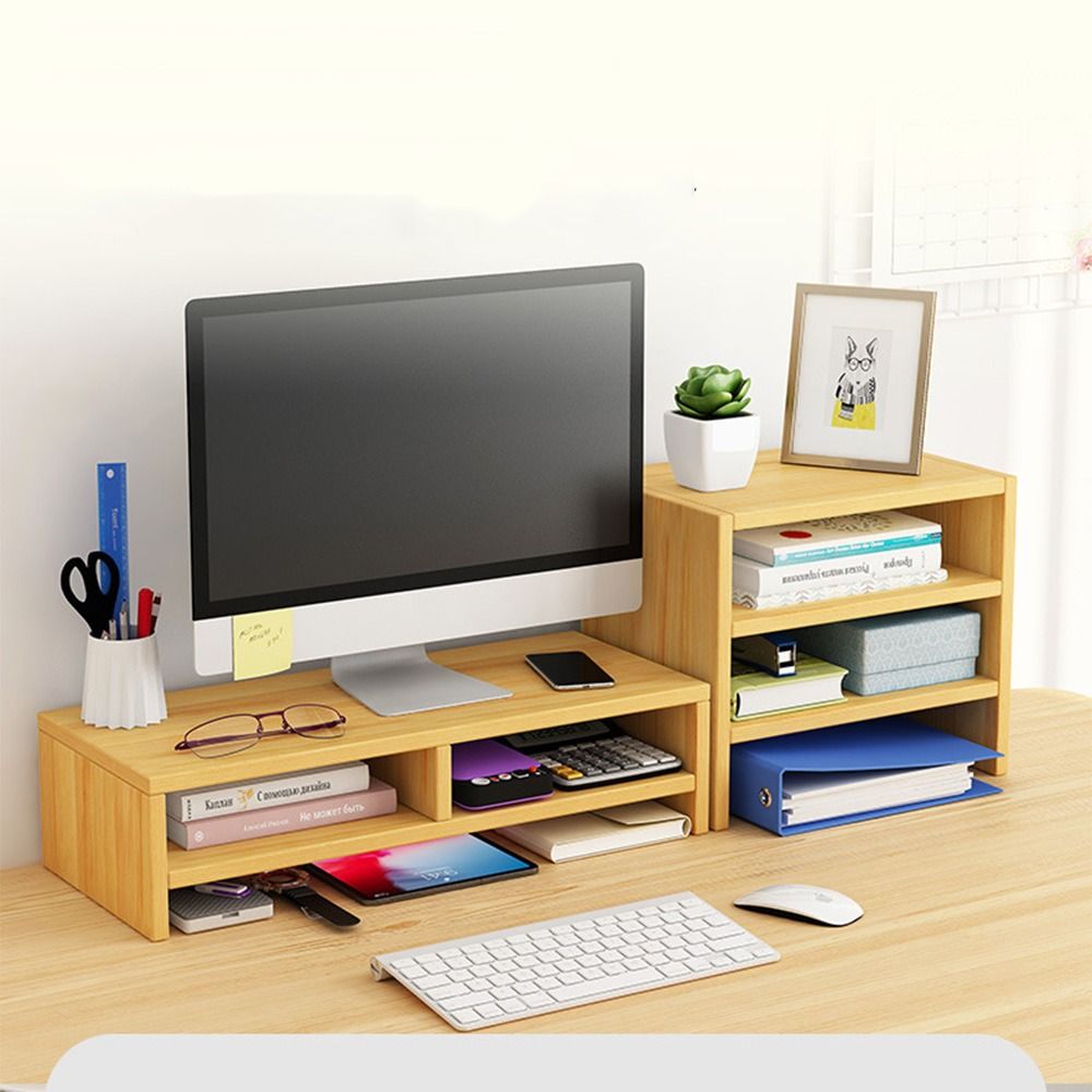 Stable Base Wood Desktop Compu - Monitor Riser Wood のレビューと価格