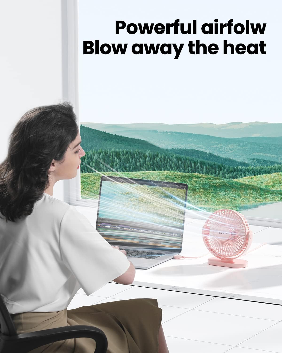 Gaiatop USB Desk Fan, 5.5 Inch - Fan Desk Small Usb のレビューと価格