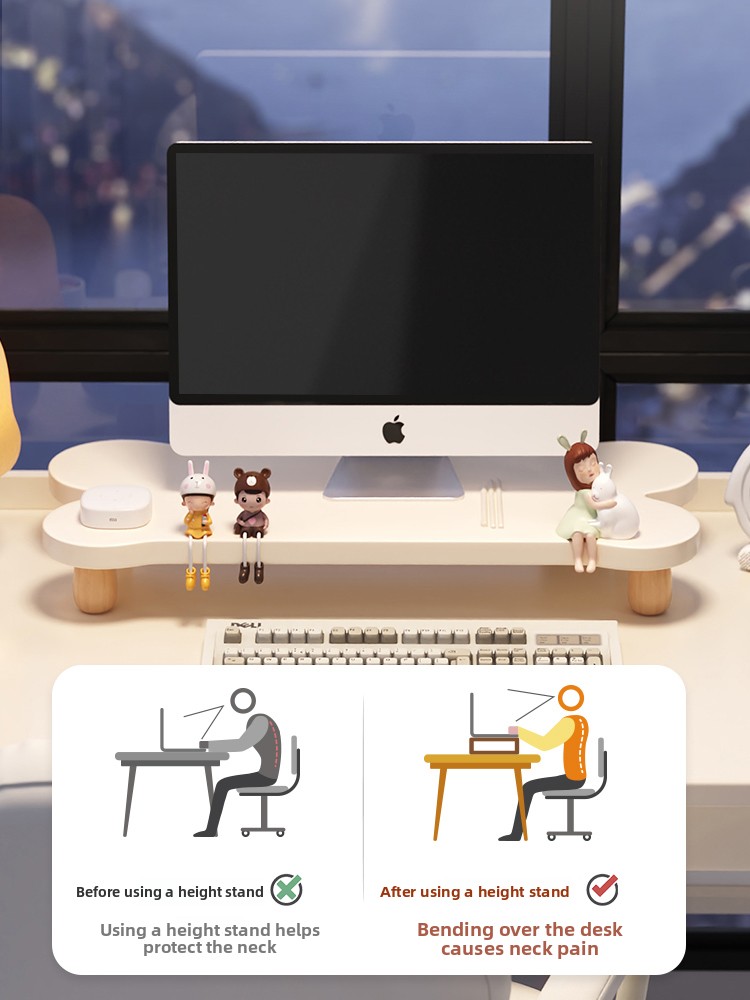 Elevated Desktop Cuter Monitor - Monitor Riser Wood のレビューと価格