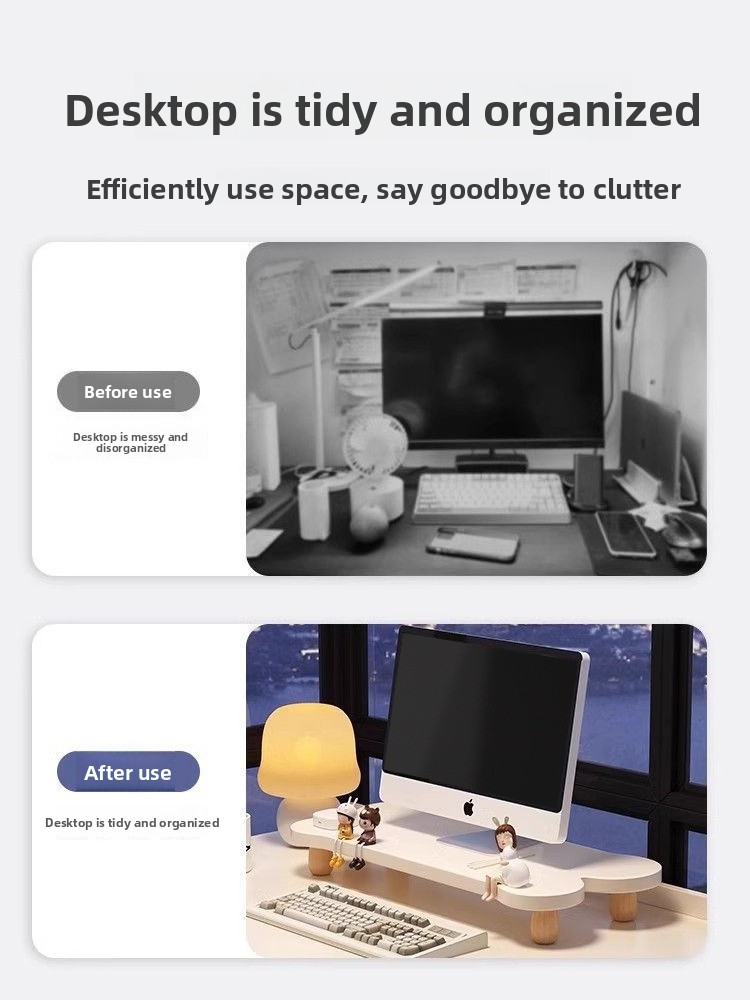 Elevated Desktop Cuter Monitor - Monitor Riser Wood のレビューと価格