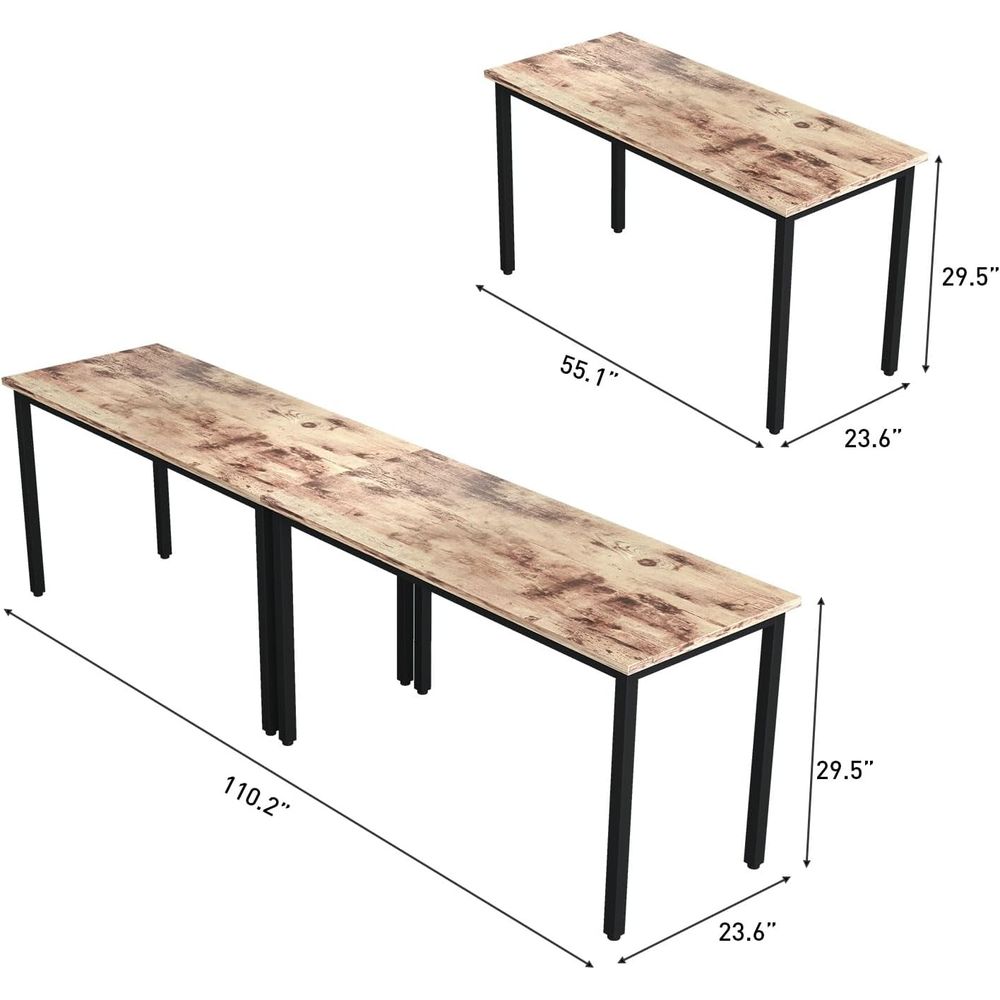 Rustic Brown 4-8 Person Meetin - Desk Setup Study のレビューと価格