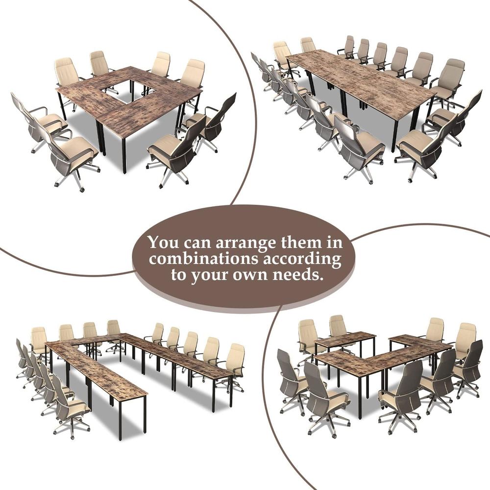 Rustic Brown 4-8 Person Meetin - Desk Setup Study のレビューと価格