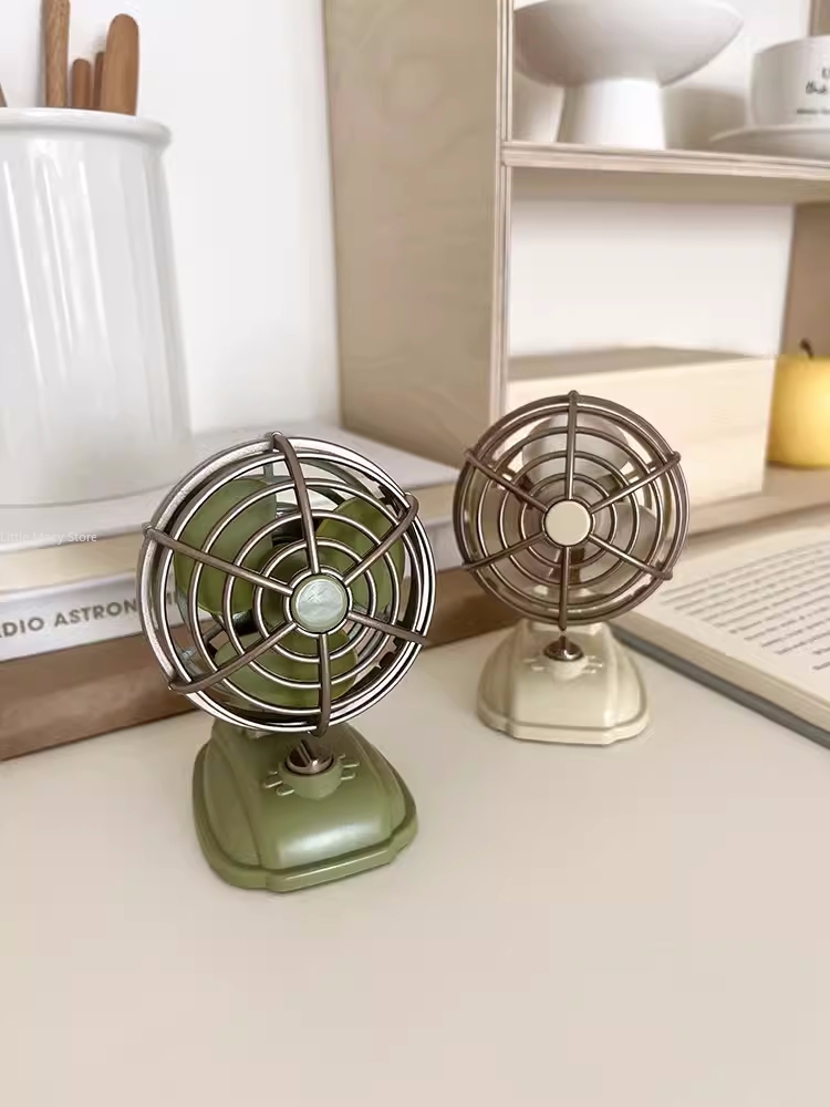 Retro Desktop Small Fan USB Ch - Fan Desk Small Usb のレビューと価格