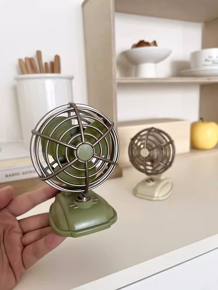 Retro Desktop Small Fan USB Ch - Fan Desk Small Usb のレビューと価格