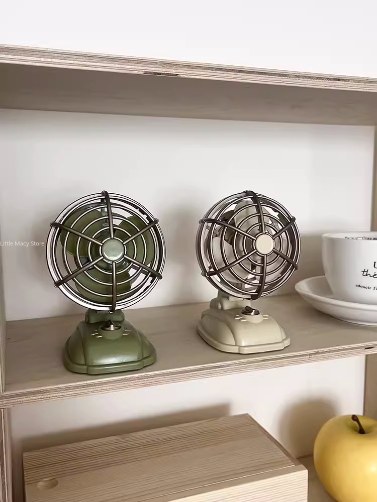 Retro Desktop Small Fan USB Ch - Fan Desk Small Usb のレビューと価格