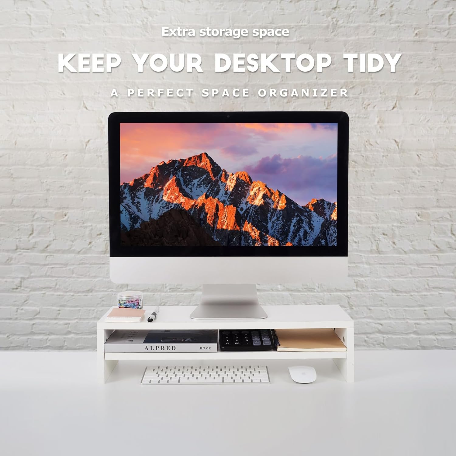 Monitor Stand Riser White, 21. - Monitor Riser Wood のレビューと価格