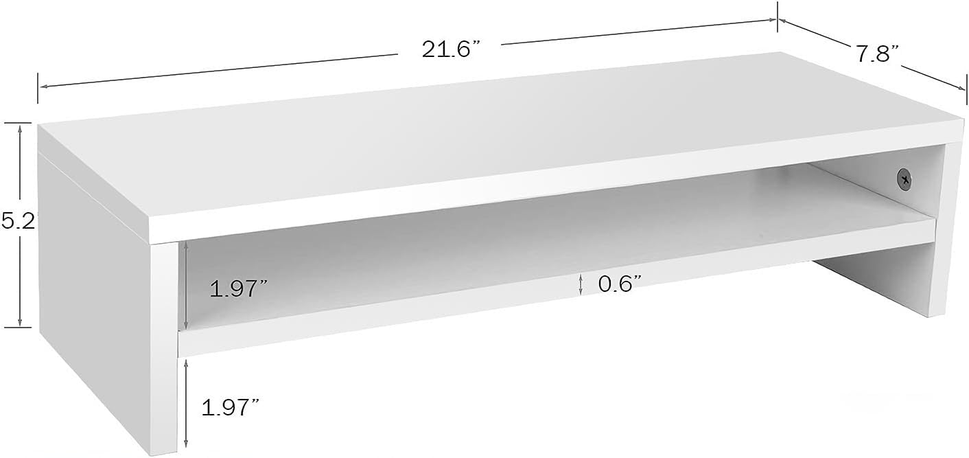 Monitor Stand Riser White, 21. - Monitor Riser Wood のレビューと価格