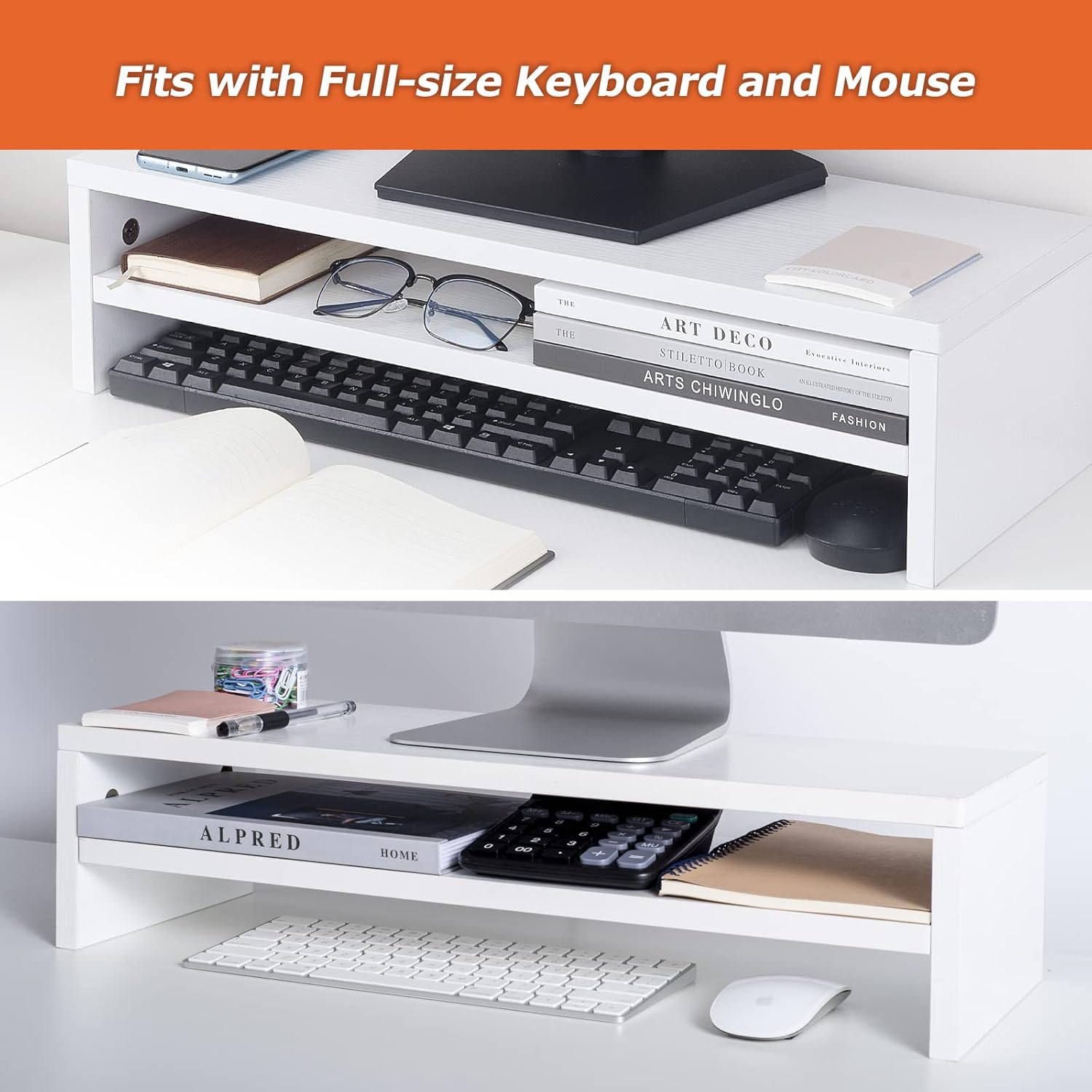 Monitor Stand Riser White, 21. - Monitor Riser Wood のレビューと価格