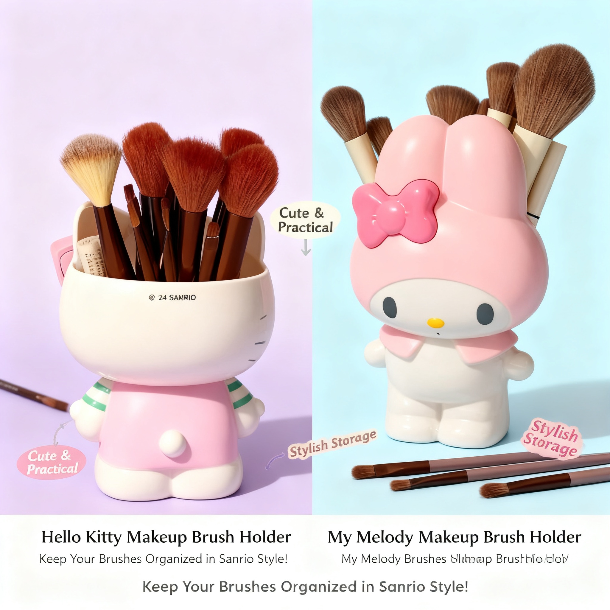 My Melody Hello Kitty Makeup B - Desk Setup Room のレビューと価格