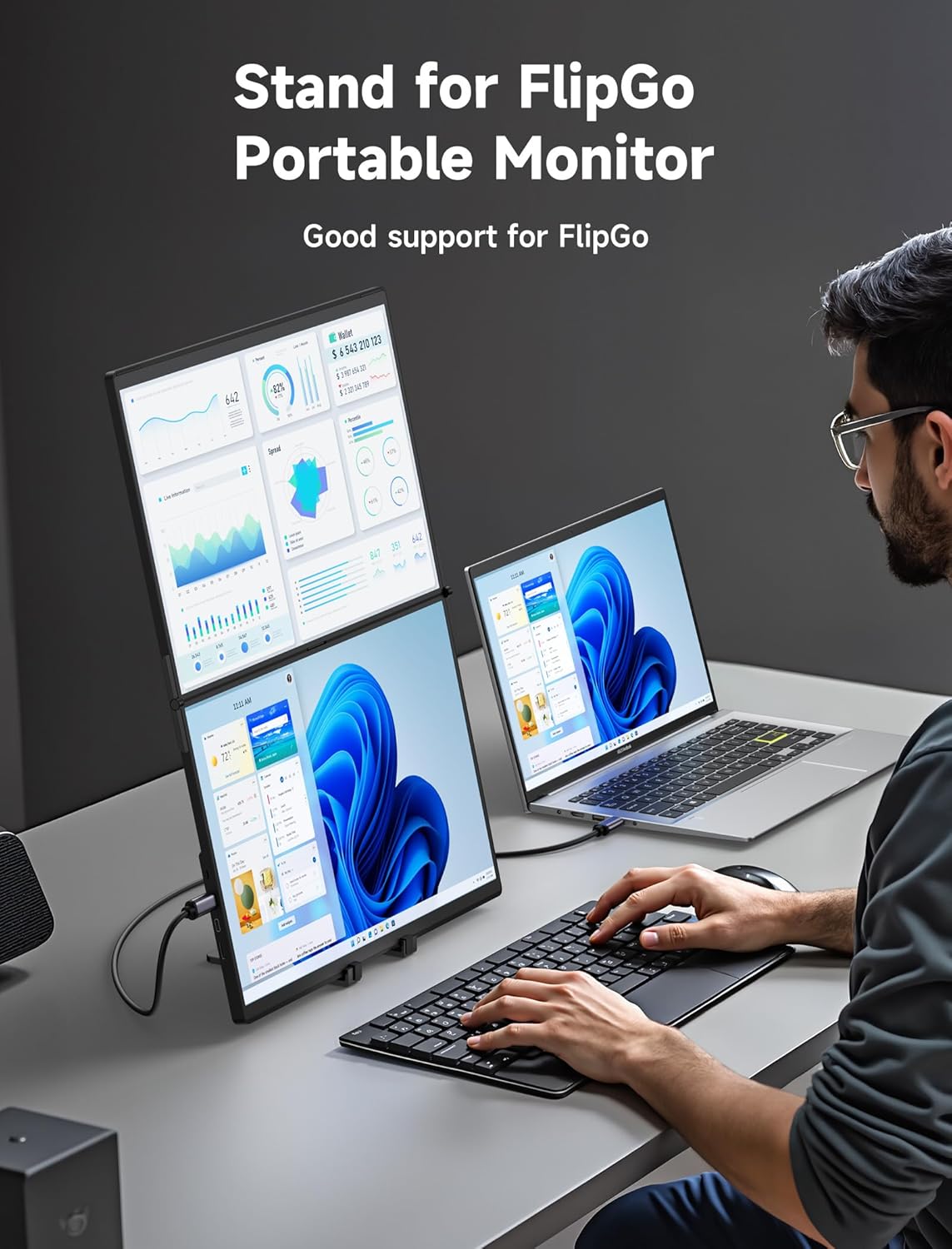 Portable Monitor Stand Mount f - Desk Setup Reference のレビューと価格